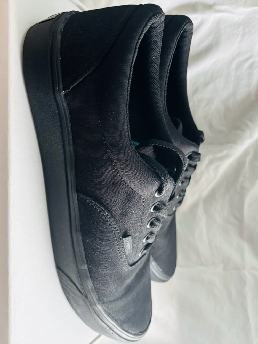 Vans Authentic ComfyCush Black Canvas Sneakers Men's Size 12 Skate Casual Shoes - Picture 2 of 16